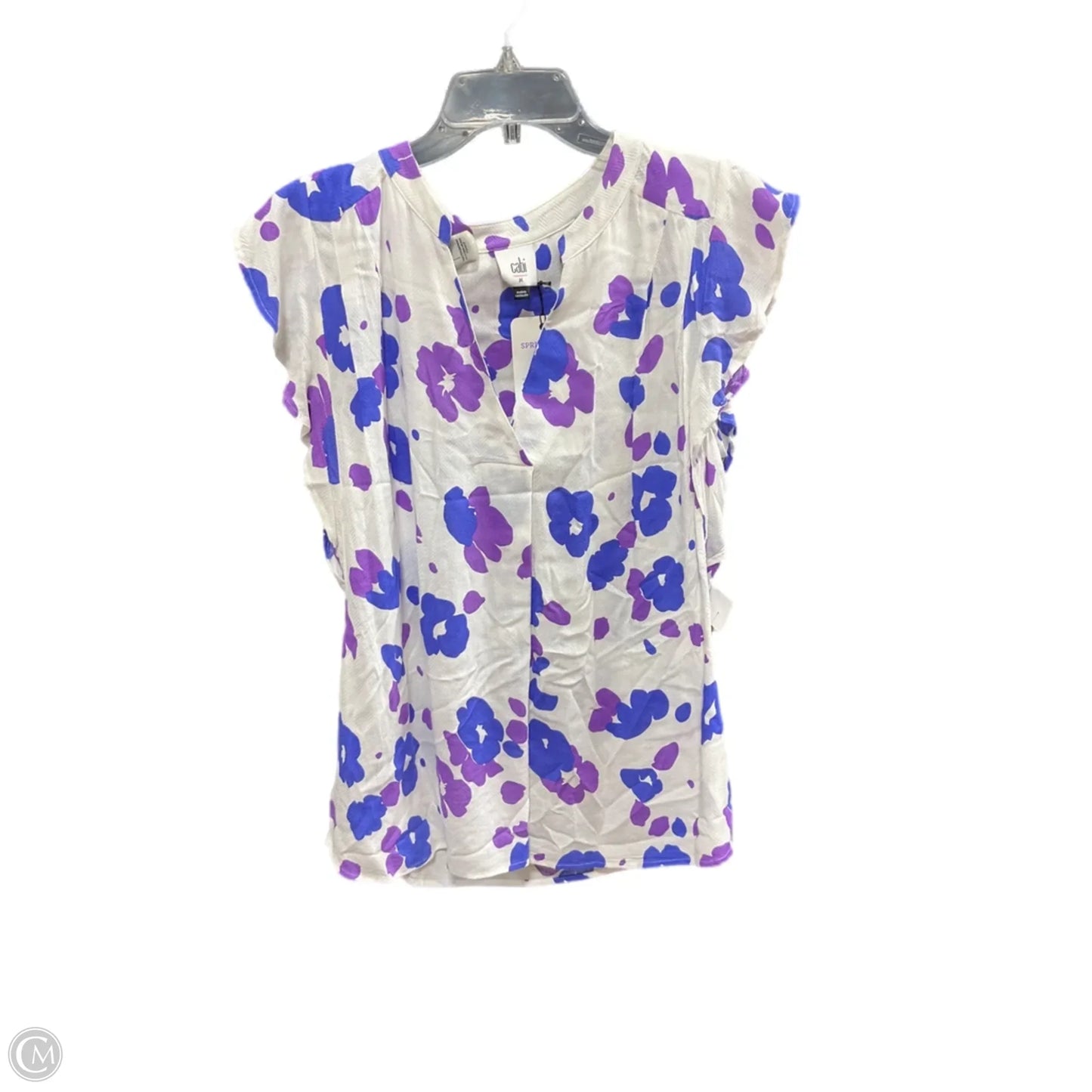 Top Sleeveless By Cabi In Blue & Purple, Size: M