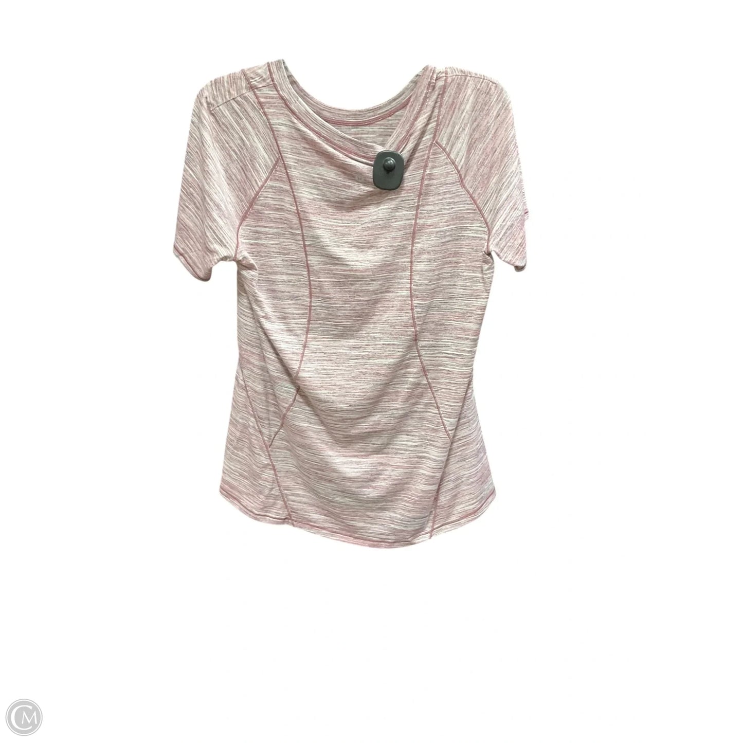 Athletic Top Short Sleeve By Lululemon In Pink, Size: 10