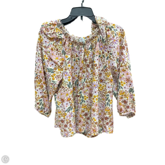 Top Long Sleeve By Sonoma In Floral Print, Size: Xl