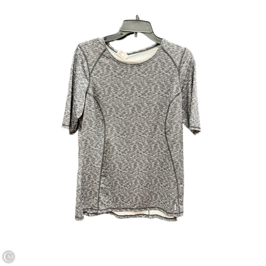 Athletic Top Short Sleeve By Lands End In Grey, Size: M