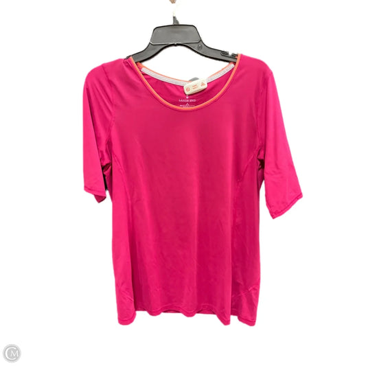 Athletic Top Short Sleeve By Lands End In Pink, Size: M
