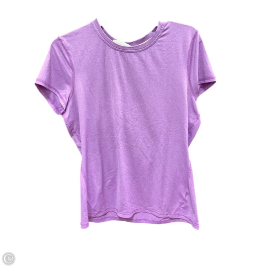 Athletic Top Short Sleeve By Lands End In Purple, Size: M