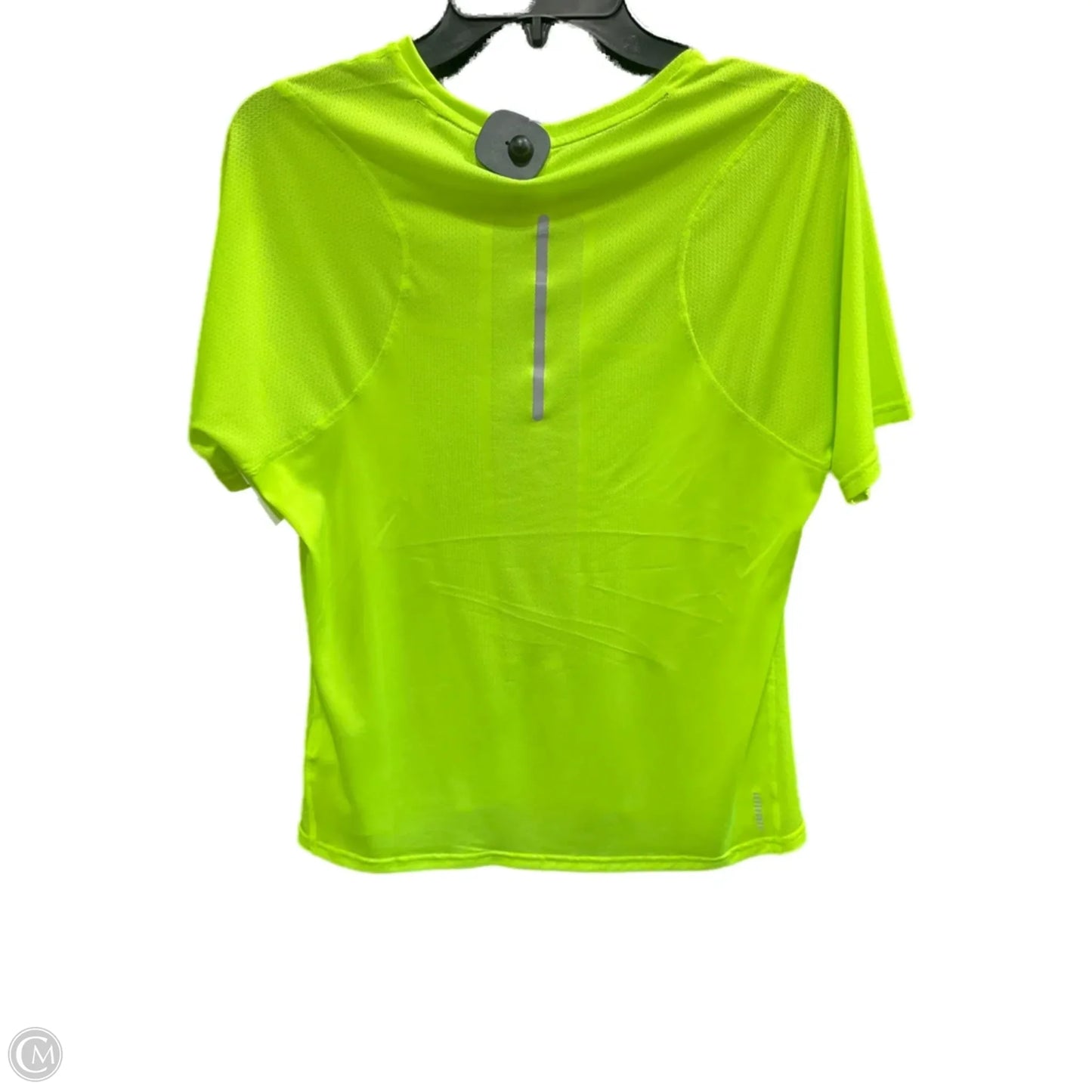 Athletic Top Short Sleeve By Adidas In Green, Size: L