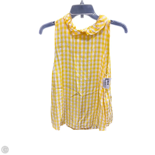 Top Sleeveless By J. Crew In Checkered Pattern, Size: M