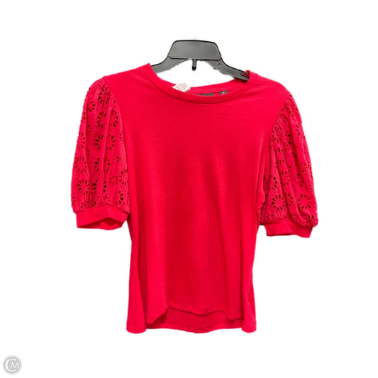 Top Short Sleeve By New York And Co In Red, Size: M
