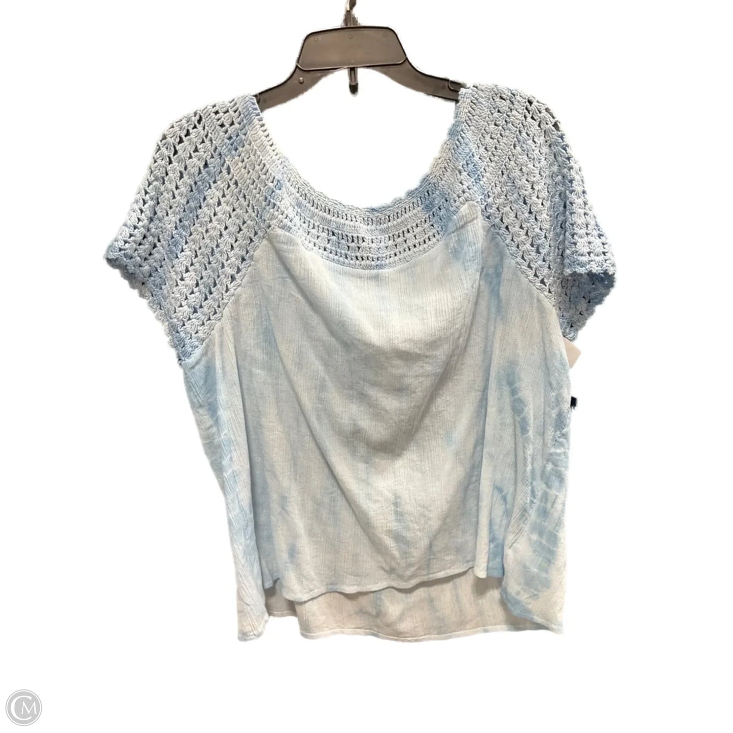 Top Short Sleeve By Lucky Brand In Blue, Size: Xxl