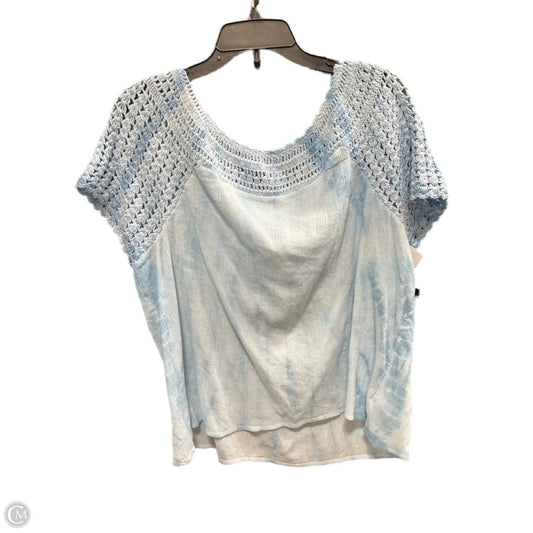 Top Short Sleeve By Lucky Brand In Blue, Size: Xxl