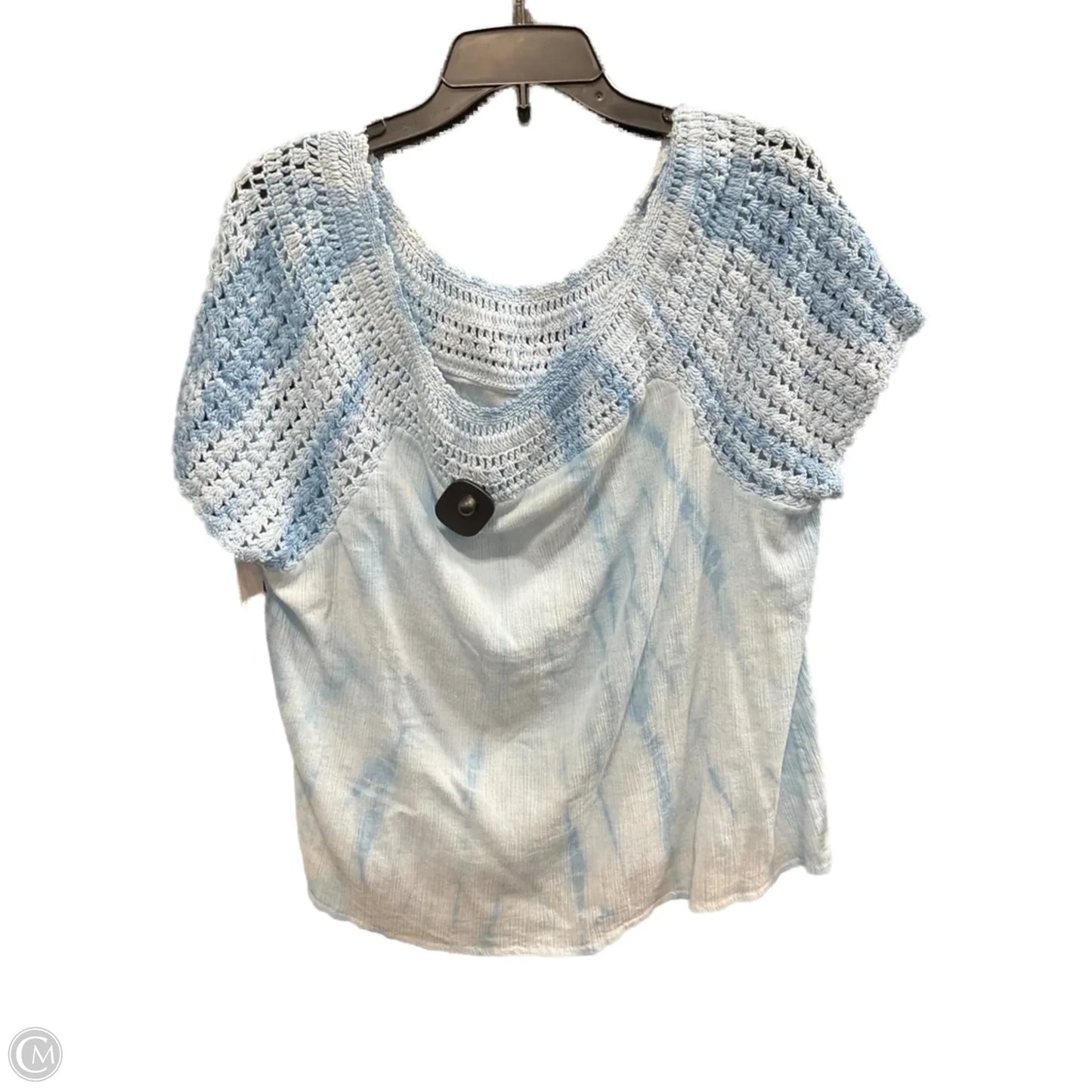 Top Short Sleeve By Lucky Brand In Blue, Size: Xxl