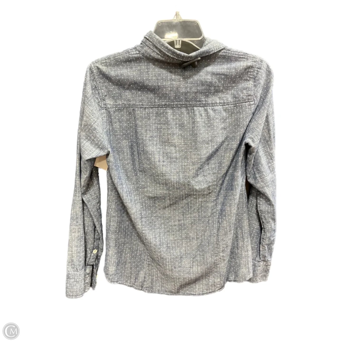 Blouse Long Sleeve By J. Crew In Polkadot Pattern, Size: 6