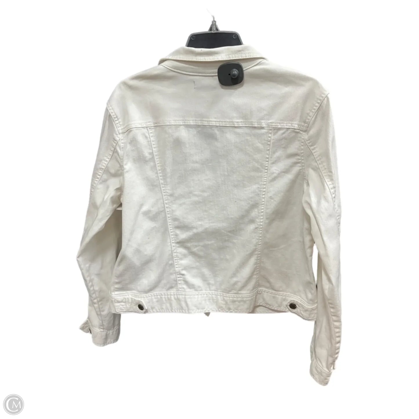 Jacket Denim By Relativity In White Denim, Size: Xl