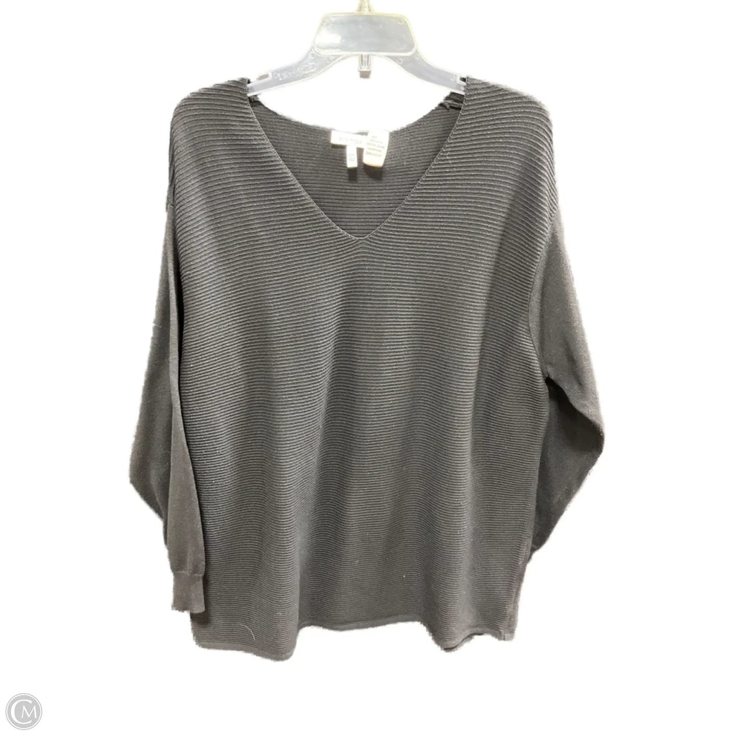Top Long Sleeve By Ella Moss In Black, Size: Xxl
