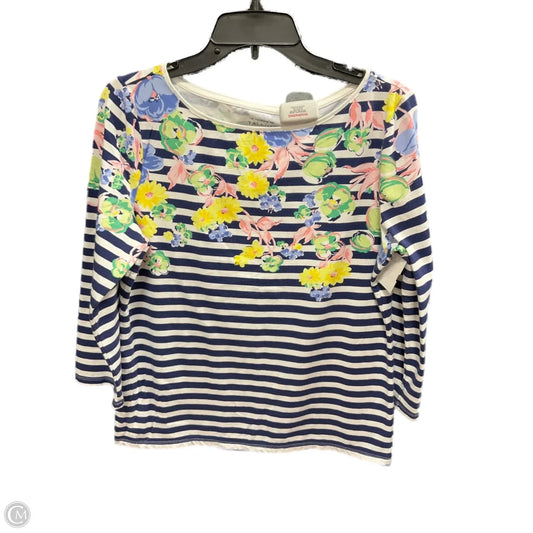 Top Long Sleeve By Talbots In Striped Pattern, Size: L
