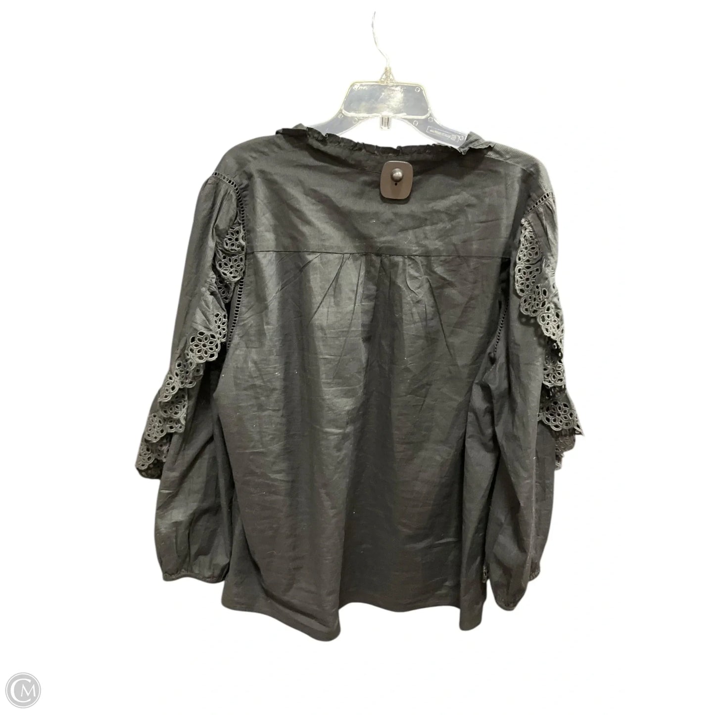 Top 3/4 Sleeve By J. Crew In Black, Size: Xxl