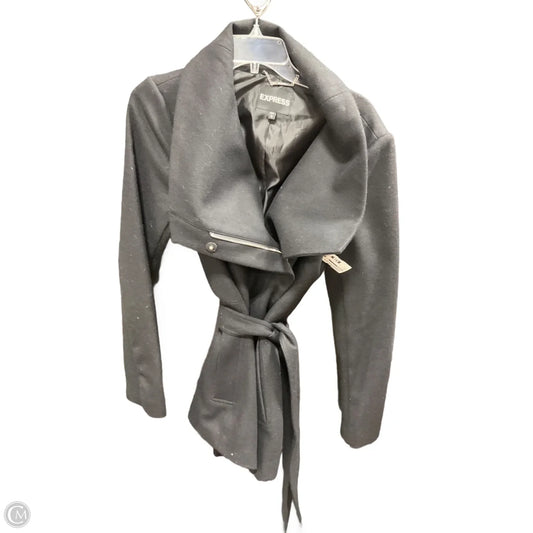 Coat Peacoat By Express In Black, Size: L