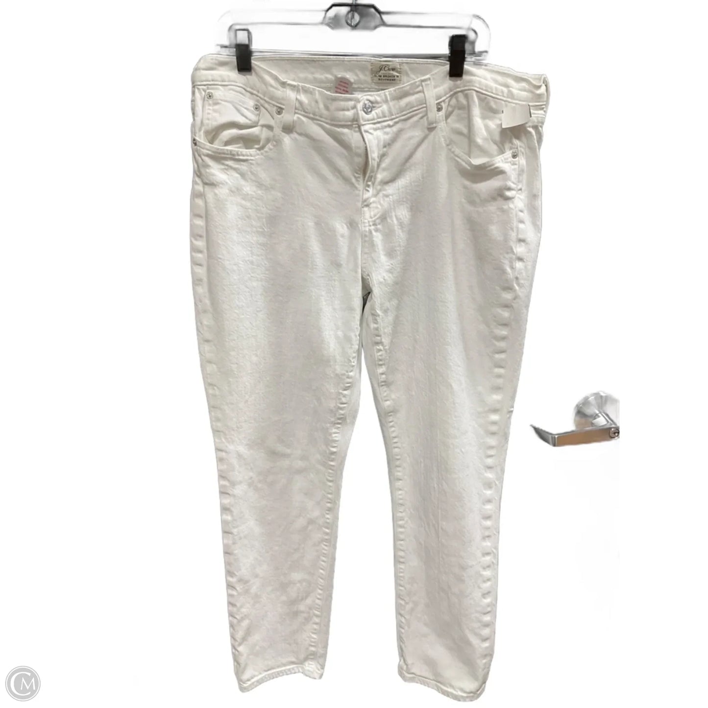 Jeans Boyfriend By J. Crew In White Denim, Size: 16