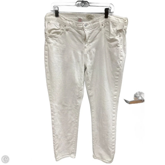 Jeans Boyfriend By J. Crew In White Denim, Size: 16