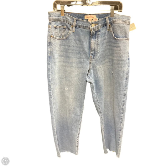 Jeans Straight By Lucky Brand In Blue Denim, Size: 12