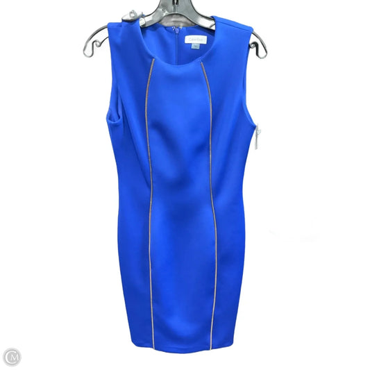 Dress Work By Calvin Klein In Blue, Size: 10
