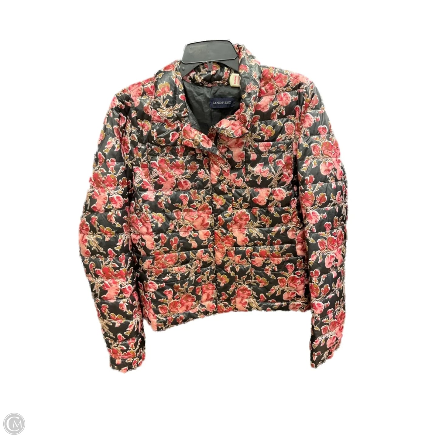 Coat Puffer & Quilted By Lands End In Floral Print, Size: Xs