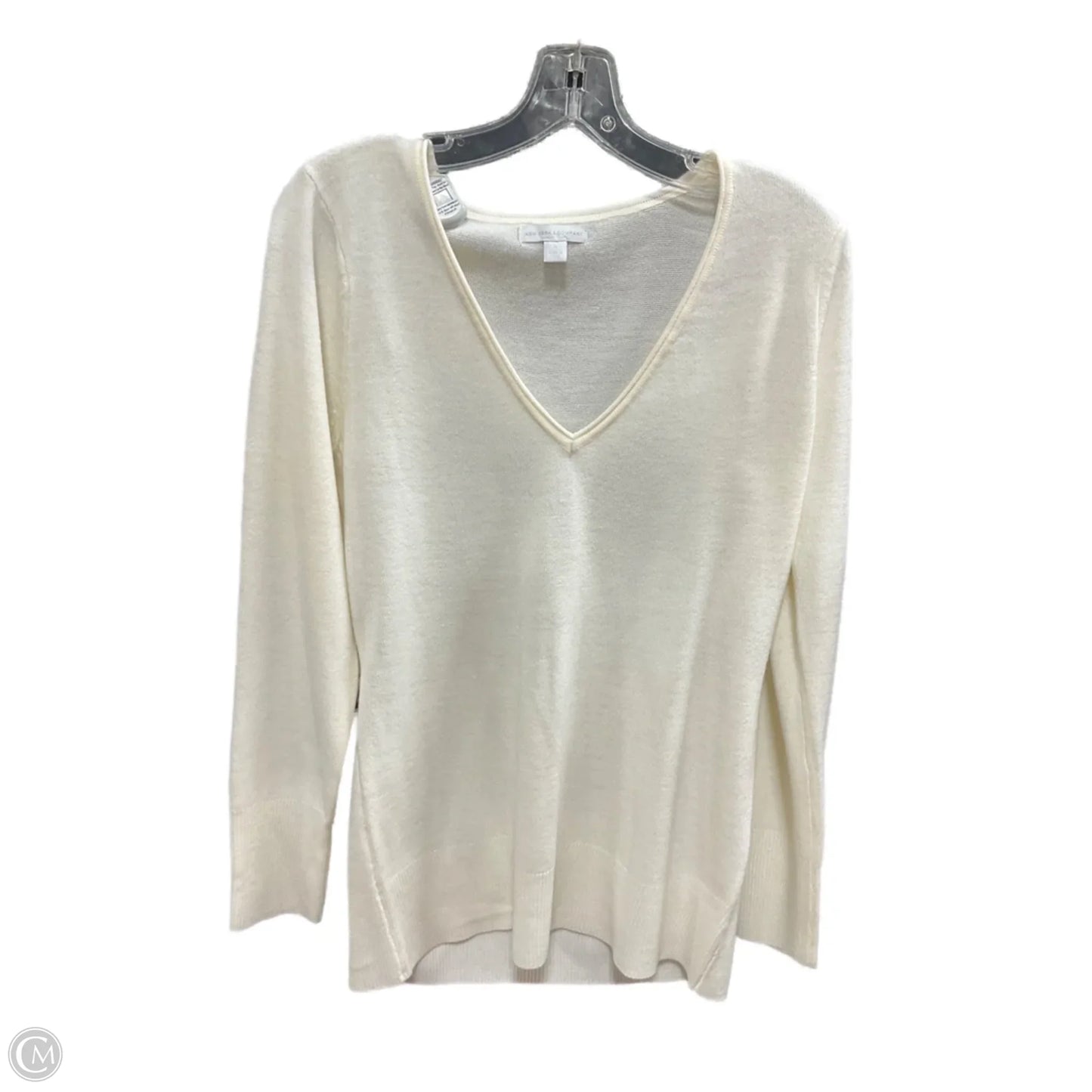 Top Long Sleeve By New York And Co In Cream, Size: M