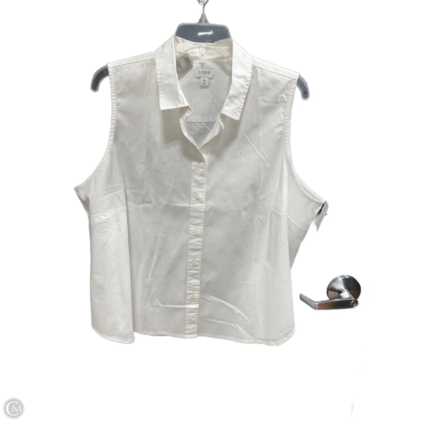 Top Sleeveless By J. Crew In White, Size: 3x