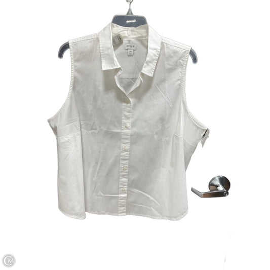 Top Sleeveless By J. Crew In White, Size: 3x