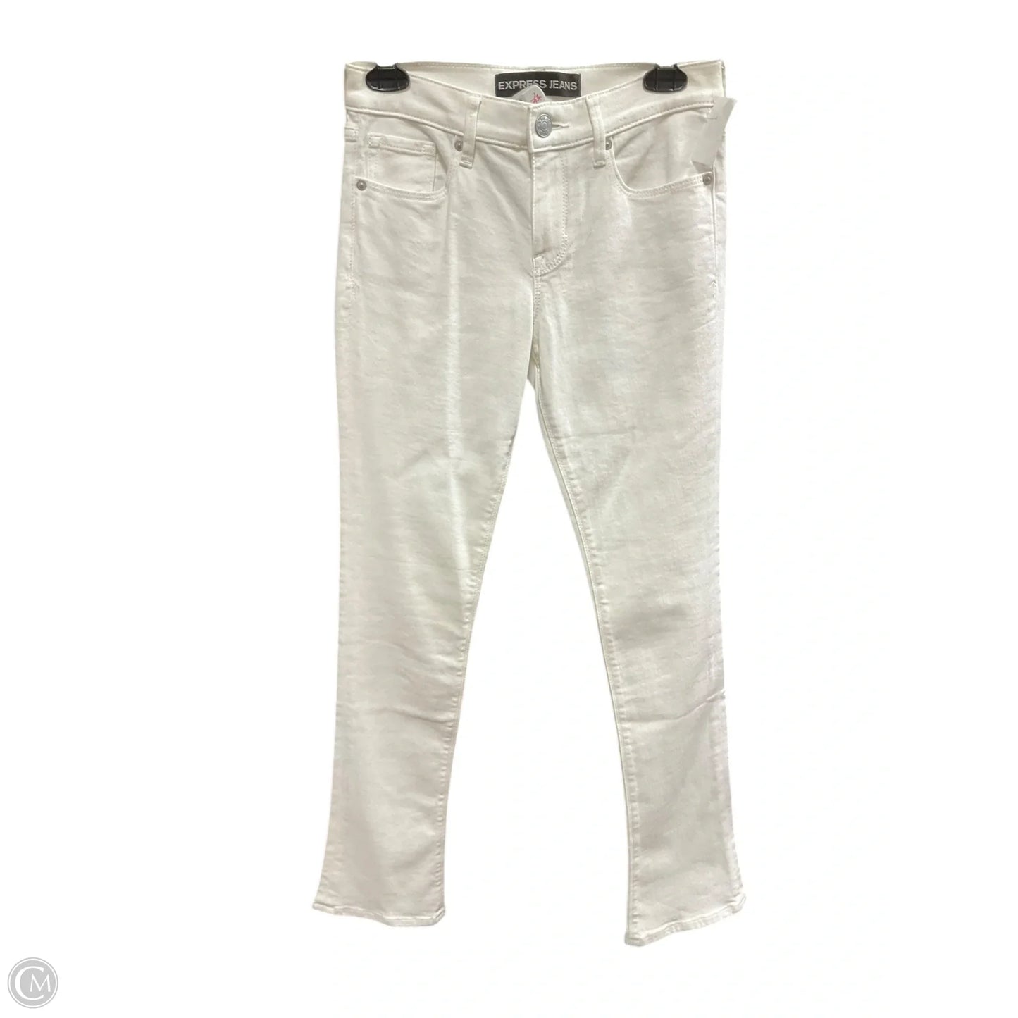 Jeans Skinny By Express In White Denim, Size: 2