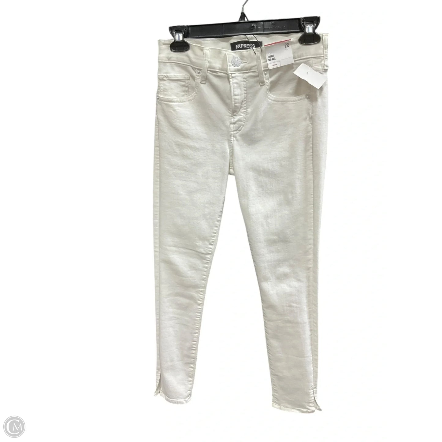Jeans Skinny By Express In White Denim, Size: 2
