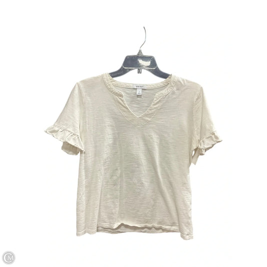 Top Short Sleeve By Nine West In Cream, Size: S
