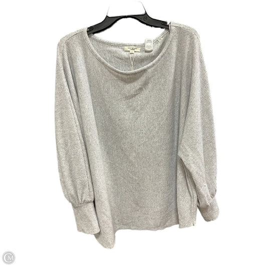 Top Long Sleeve By Max Studio In Grey, Size: 3x