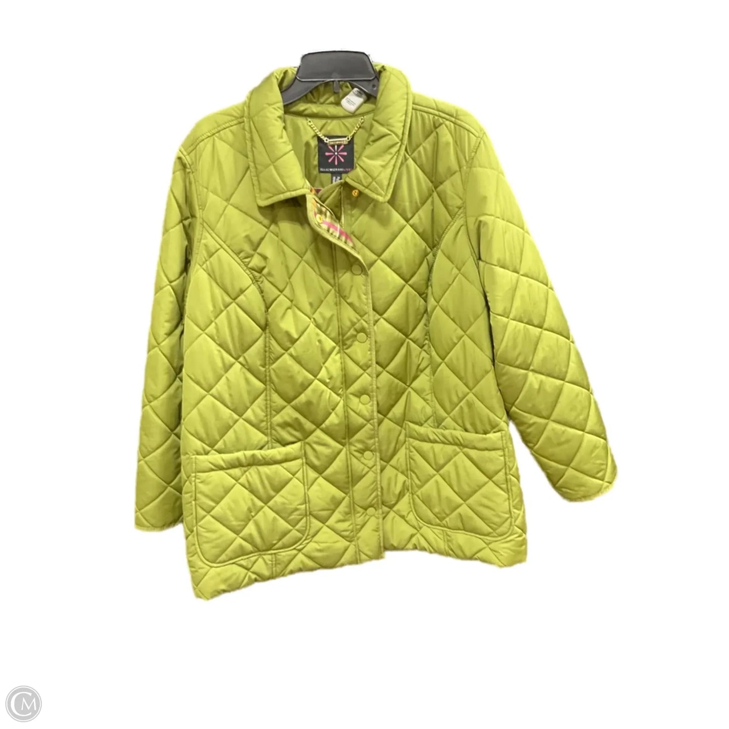 Coat Puffer & Quilted By Isaac Mizrahi Live Qvc In Green, Size: 2x
