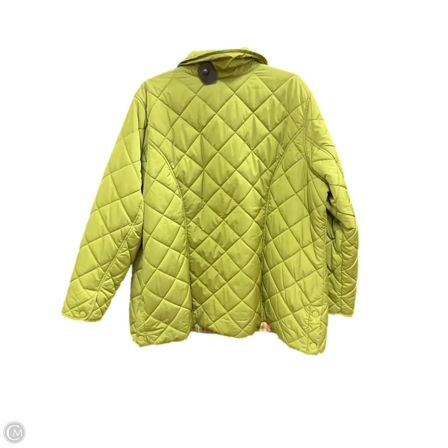 Coat Puffer & Quilted By Isaac Mizrahi Live Qvc In Green, Size: 2x