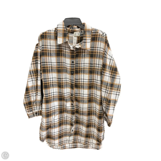 Dress Casual Midi By Cmf In Plaid Pattern, Size: M