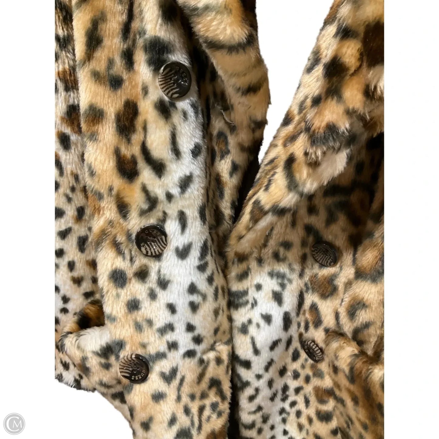 Coat Faux Fur & Sherpa By Guess In Animal Print, Size: S