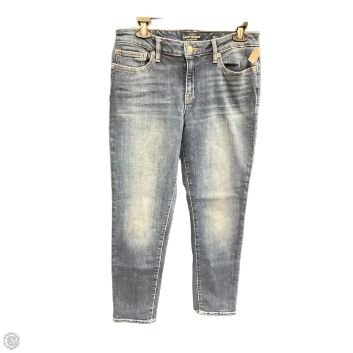 Jeans Straight By Lucky Brand In Blue Denim, Size: 10