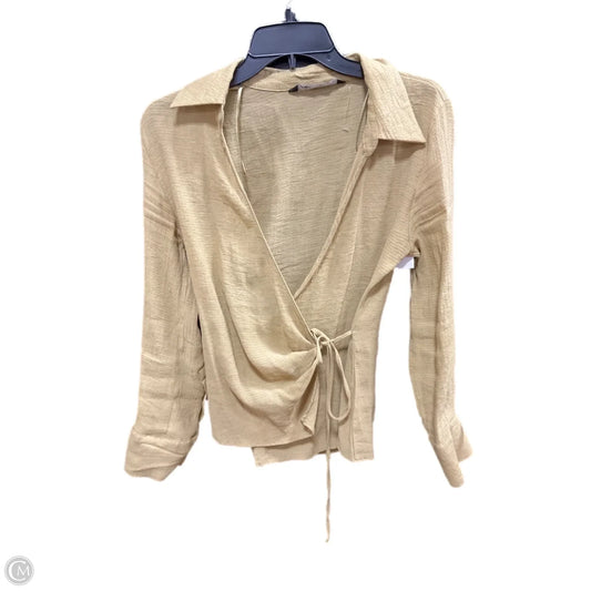 Top Long Sleeve By Zara In Yellow, Size: Xs