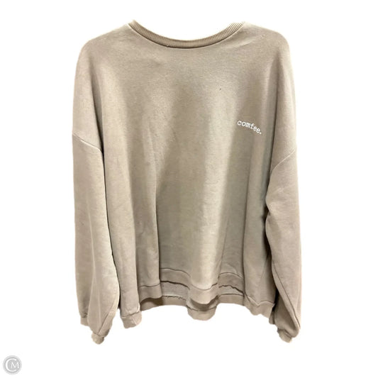 Sweatshirt Crewneck By Cmb In Beige, Size: S