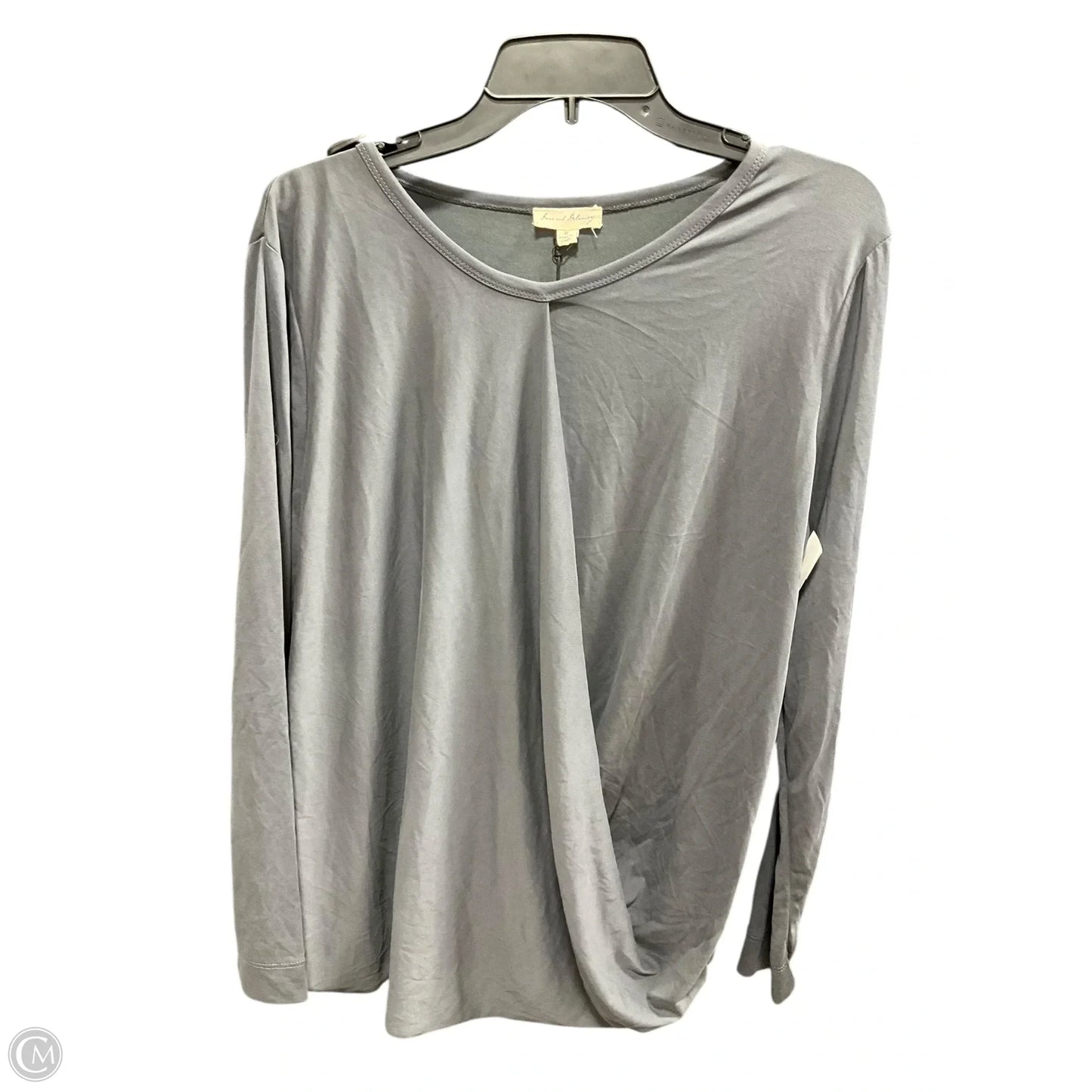 Top Long Sleeve By Jane And Delancey In Grey, Size: Xl