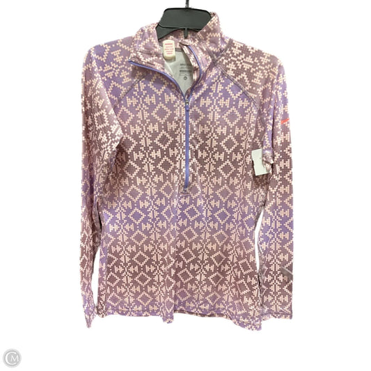 Athletic Top Long Sleeve Collar By Nike Apparel In Purple, Size: Xl