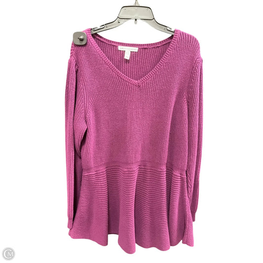Sweater By Cme In Purple, Size: 2x