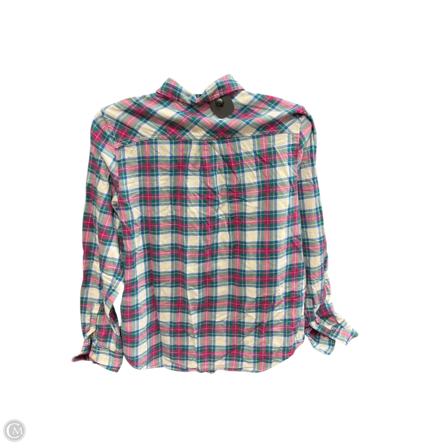 Top Long Sleeve By J. Crew In Plaid Pattern, Size: S