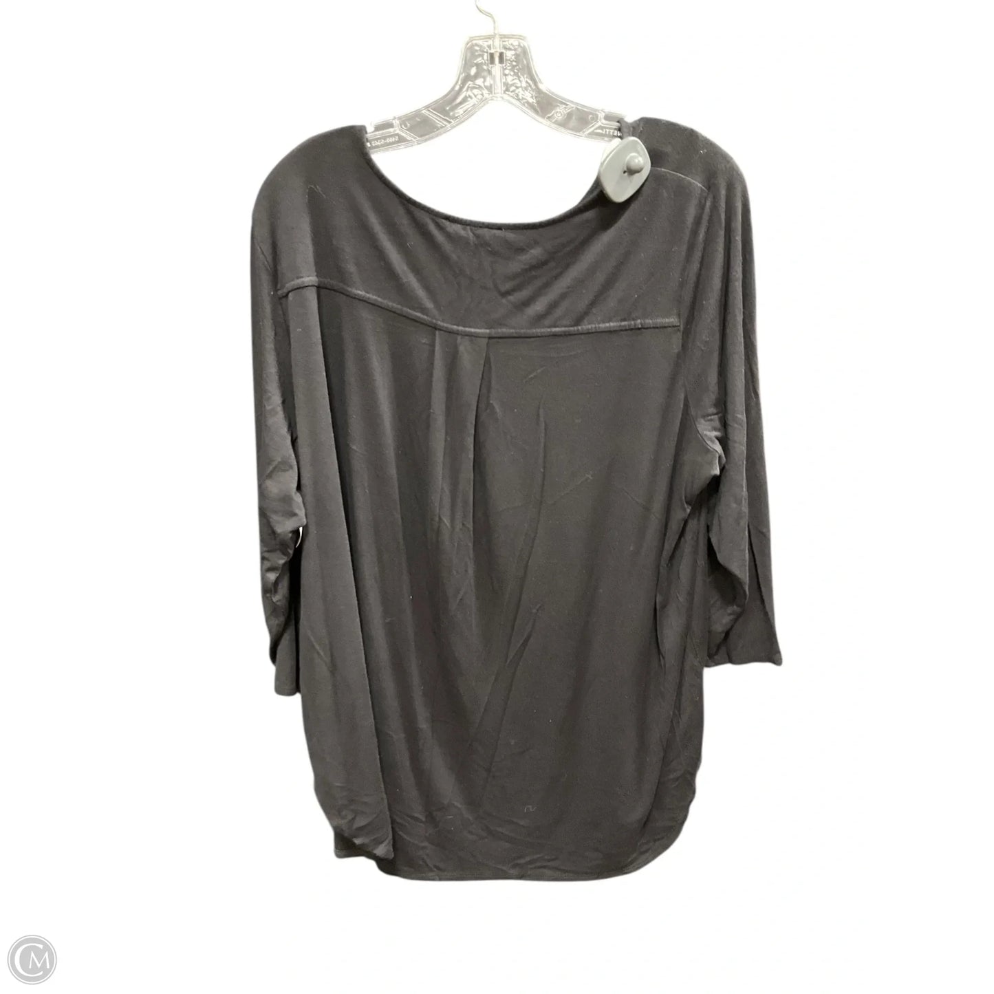 Top Long Sleeve By Philosophy In Black, Size: 2x