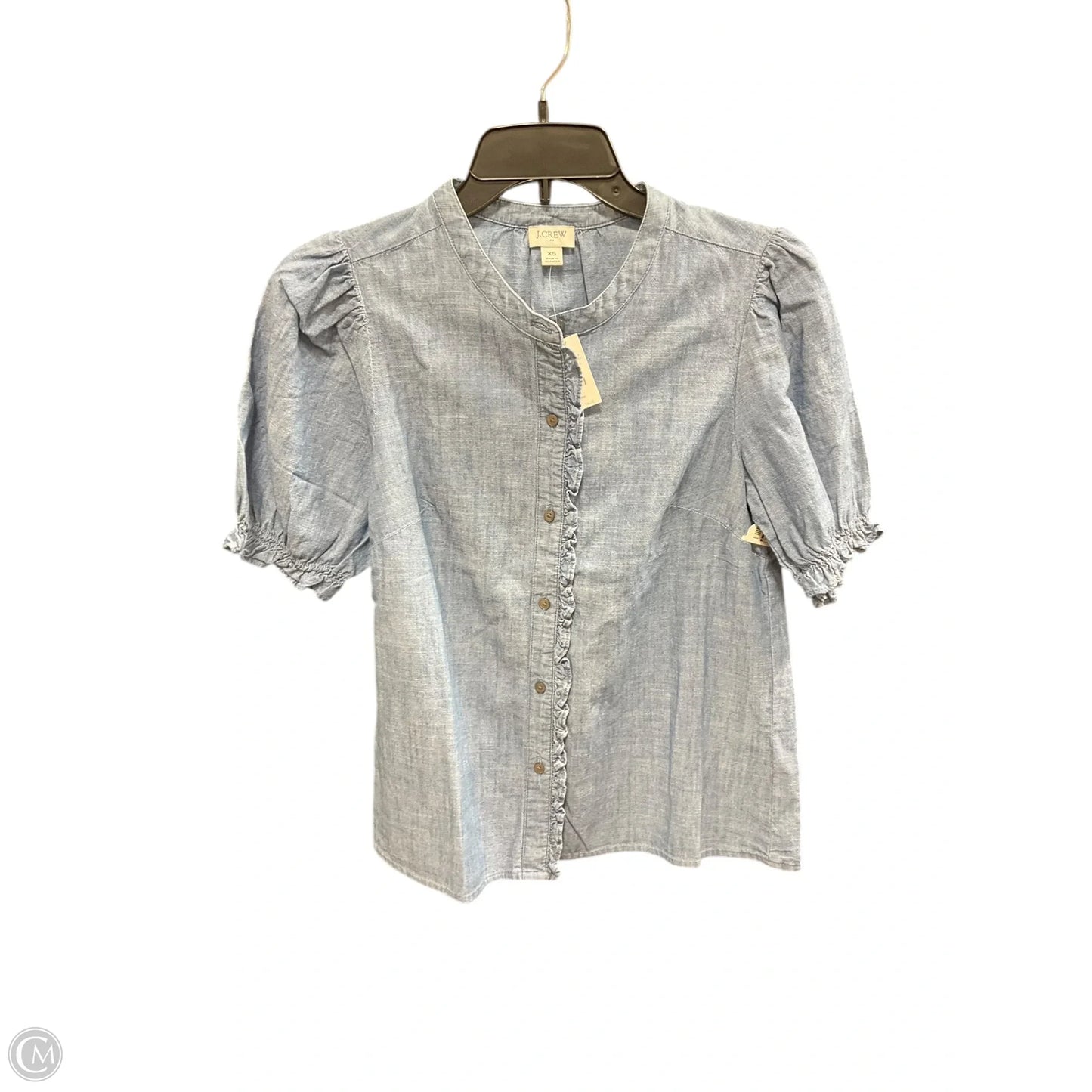 Blouse Long Sleeve By J. Crew In Blue, Size: Xs