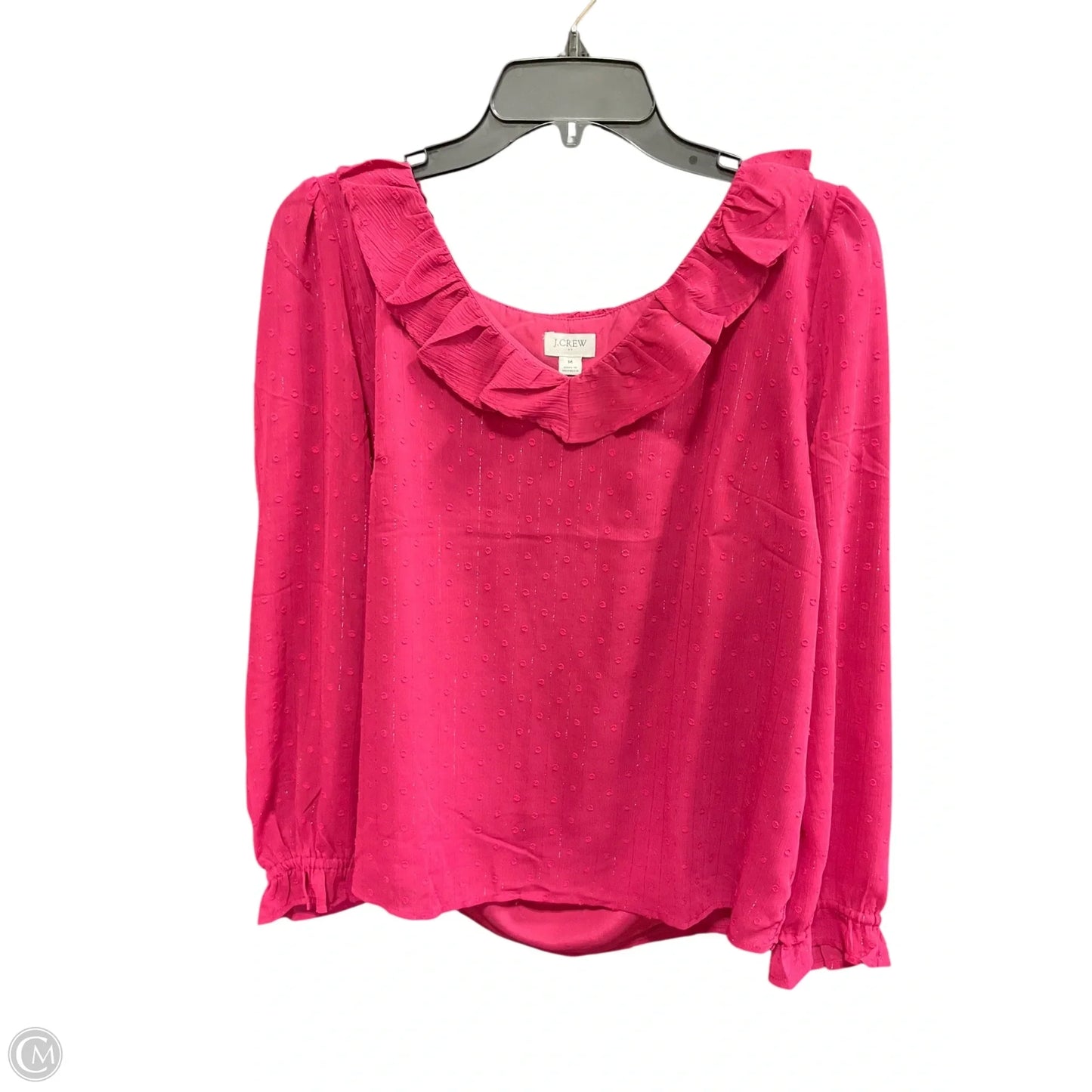 Top Long Sleeve By J. Crew In Pink, Size: M