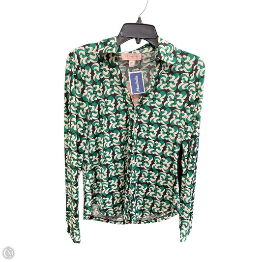 Blouse Long Sleeve By Philosophy In Green, Size: M