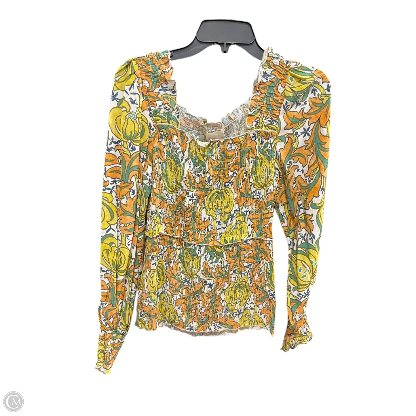 Top Long Sleeve By Anthropologie In Multi-colored, Size: M