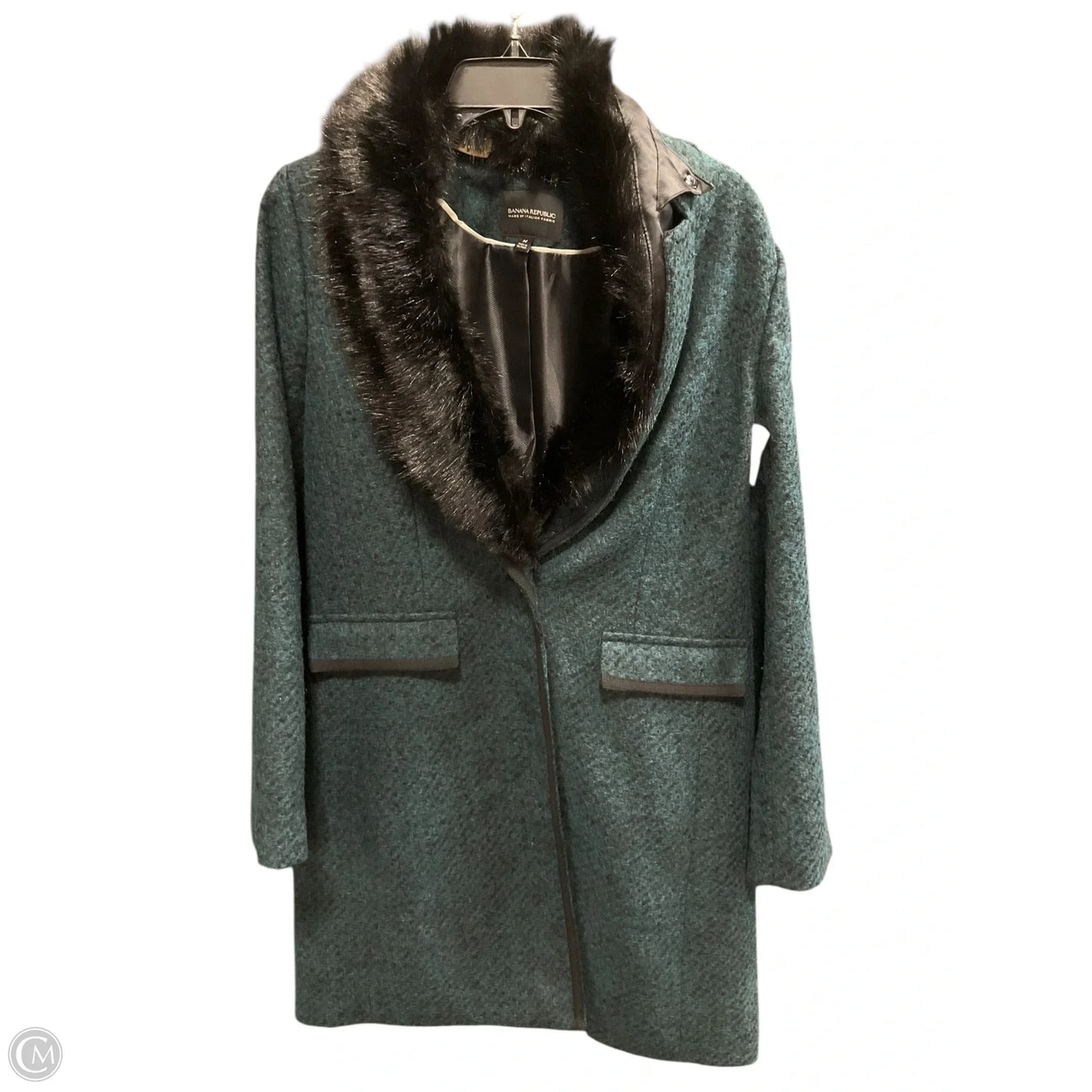 Coat Peacoat By Banana Republic In Green, Size: M