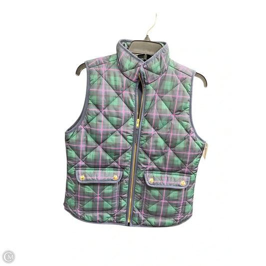 Vest Puffer & Quilted By J. Crew In Plaid Pattern, Size: S