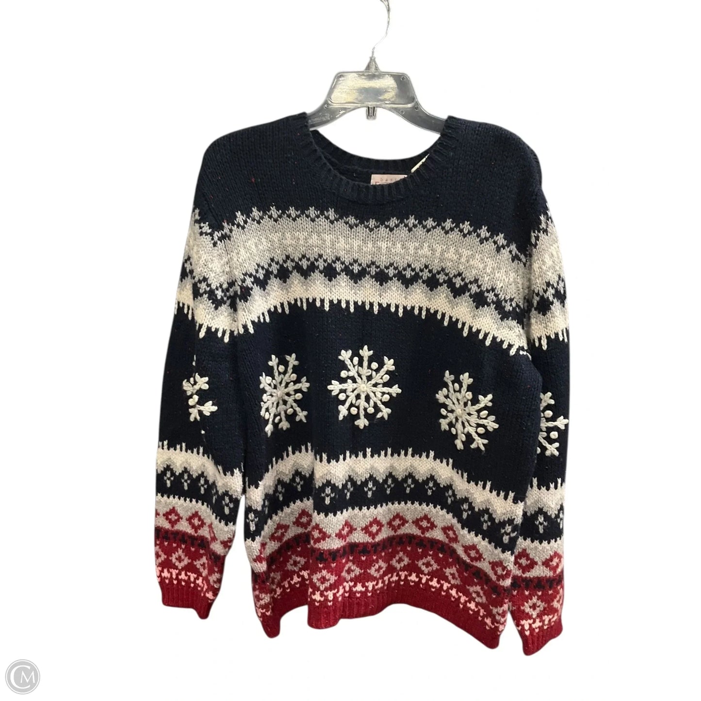 Sweater By Basic Editions In Blue, Size: 1x