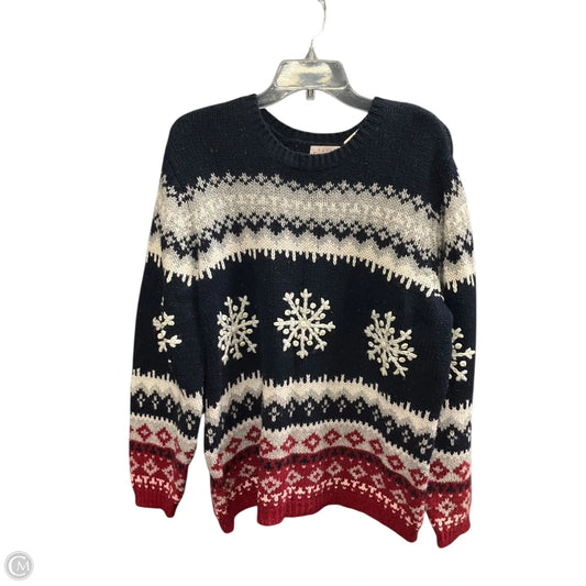 Sweater By Basic Editions In Blue, Size: 1x